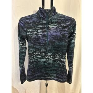 Nike Blue Green 1/4 Zip Jacket Women's size M